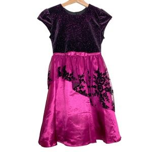Jona Michelle Girls Formal Purple / Pink / Black Dress Laced Size 12